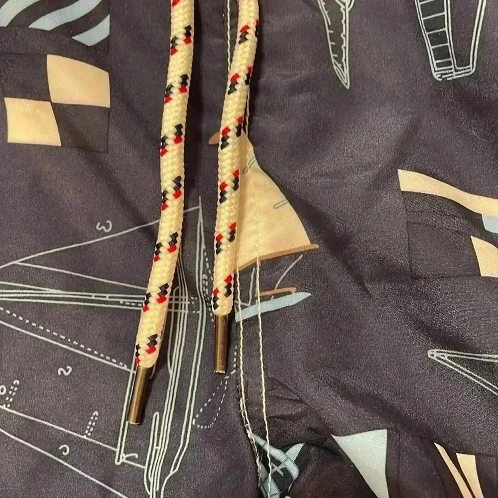 Lands’ End Men’s Large Boat Nautical Swim Trunks